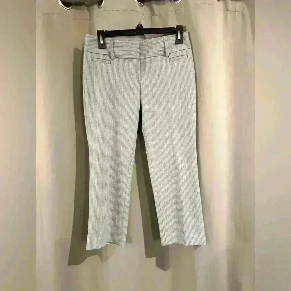 Women’s Pin Stripped Express Gray Capris